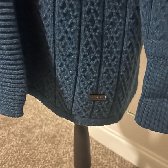 Oobe Women's Green Cotton Open-Front Cardigan Sweater Size Large - Picture 3 of 4